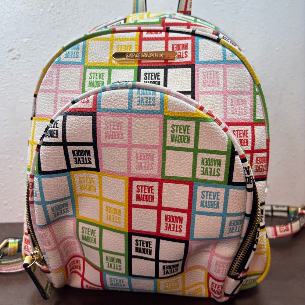 Steve Madden Colorful Logo Backpack - Picture 10 of 10